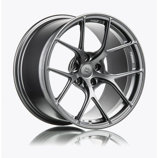 Titan 7 T-S5 20x9.5 +37 5x112 Satin Titanium front -simple