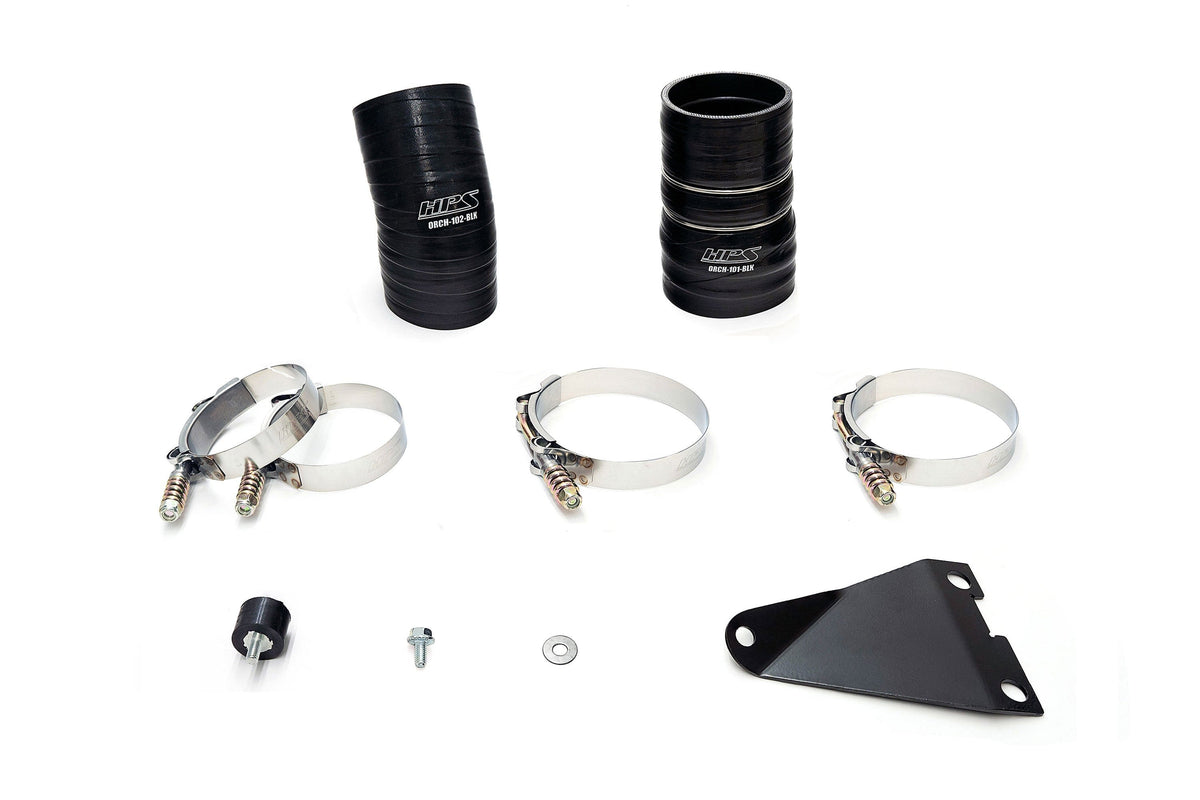 HPS Hot Side Charge Pipe with CAC Hose Intercooler Boots, 03-07 Ford F350 Superduty Powerstroke 6.0L Diesel Turbo