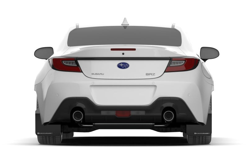 Rally Armor Black UR Mud Flap w/White Logo - 2022-2026 Subaru BRZ / Toyota GR86