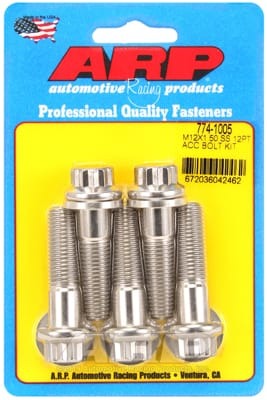 ARP M12 x 1.50 x 45 12pt SS Bolts (Set of 5)