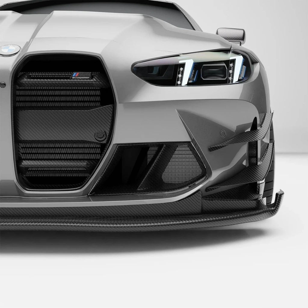 Revozport Carbon Fiber Front Bumper Canards for BMW G80 M3 G82 G83 M4