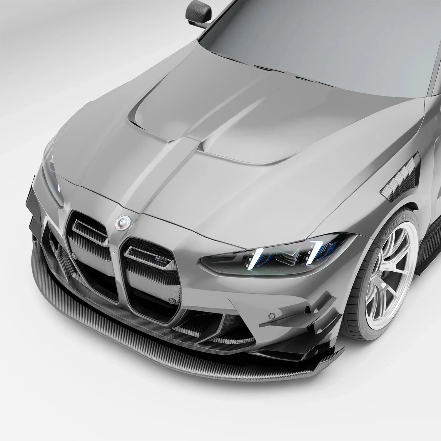 Revozport Carbon Fiber Front Splitter for BMW G87 M2 G80 G81 M3 G82 G83
