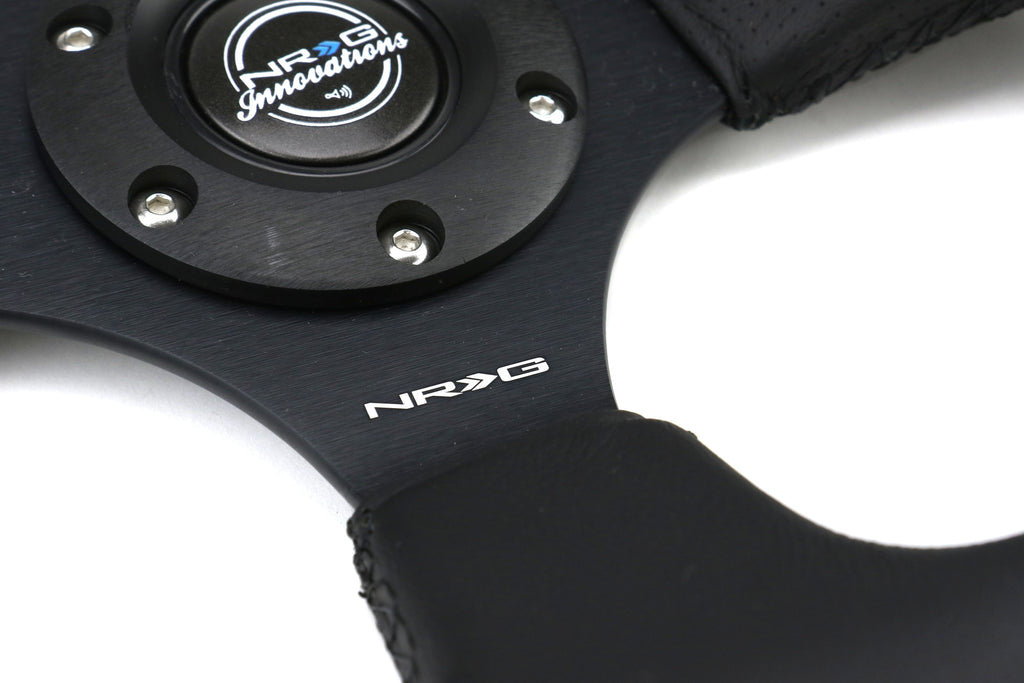 NRG 320mm Sport Leather Steering Wheel Oval - Universal