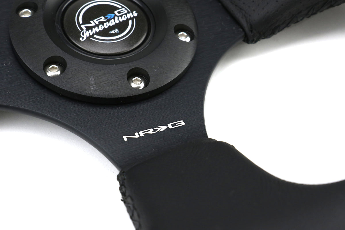 NRG 320mm Sport Leather Steering Wheel Oval - Universal
