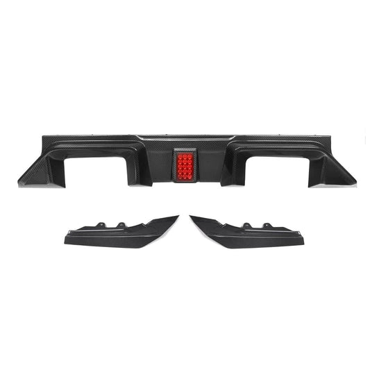 M2 G87 SQ-C Style Dry Carbon Fiber Rear Diffuser With Brake Light