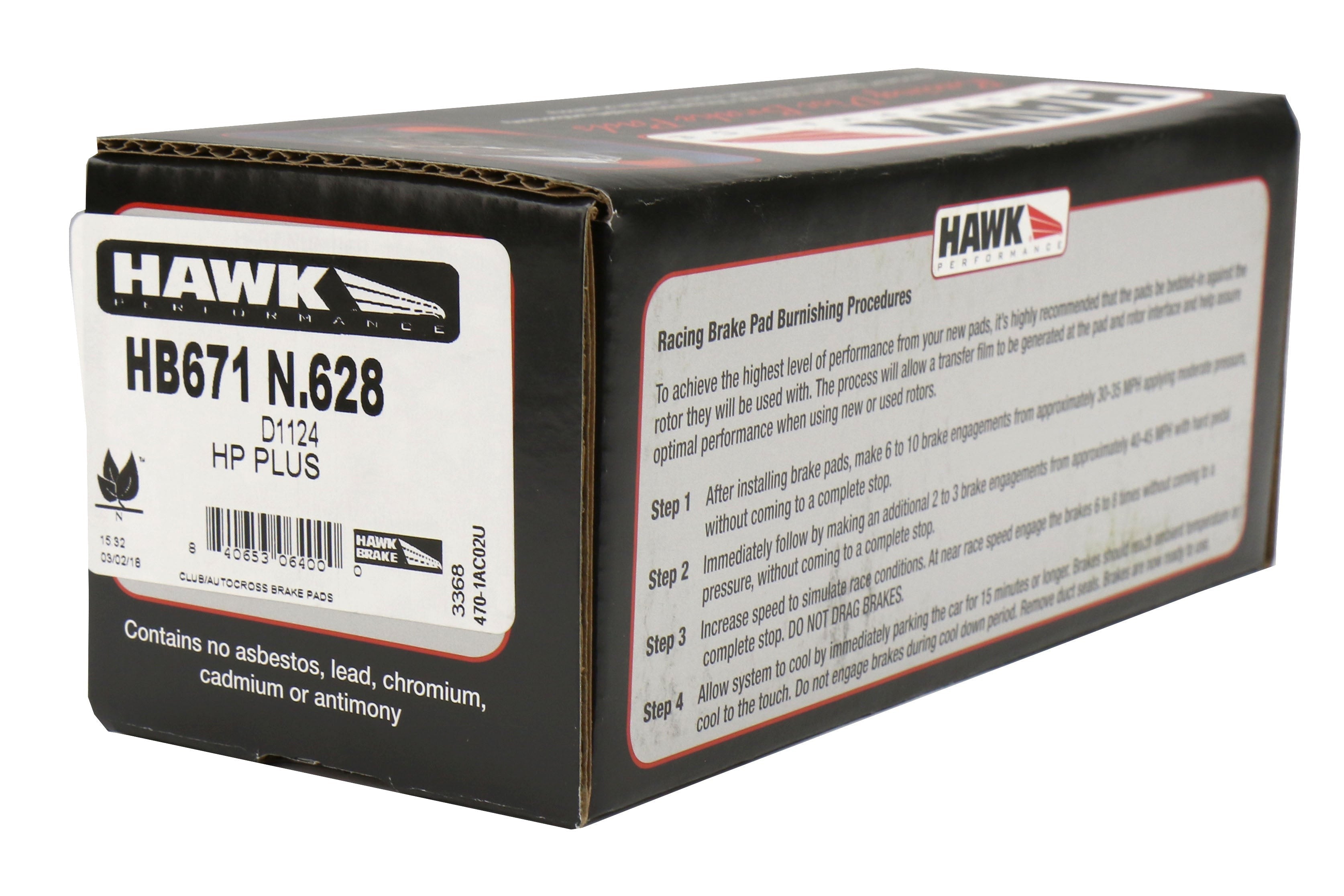 Hawk HP Plus Rear Brake Pads - 2013-2016 Scion FR-S / 2013-2020 Subaru BRZ / 2017-2019 Toyota 86