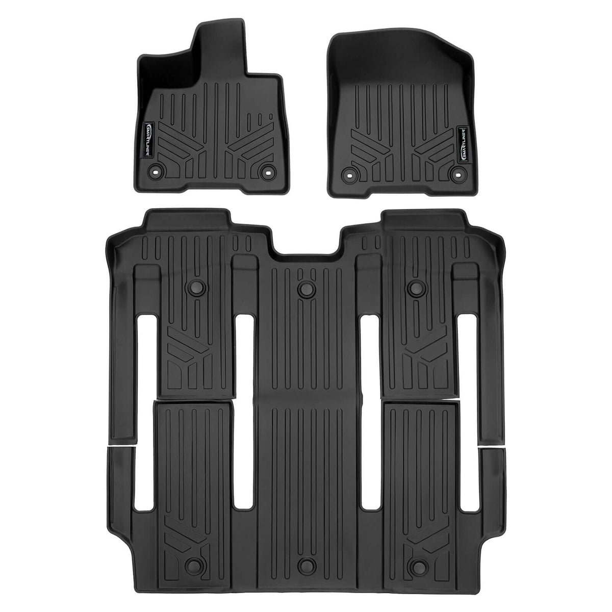 SMARTLINER Custom Fit Floor Liners For 2021-2026 Toyota Sienna with 2nd Row Bucket Seats no Spare Tire