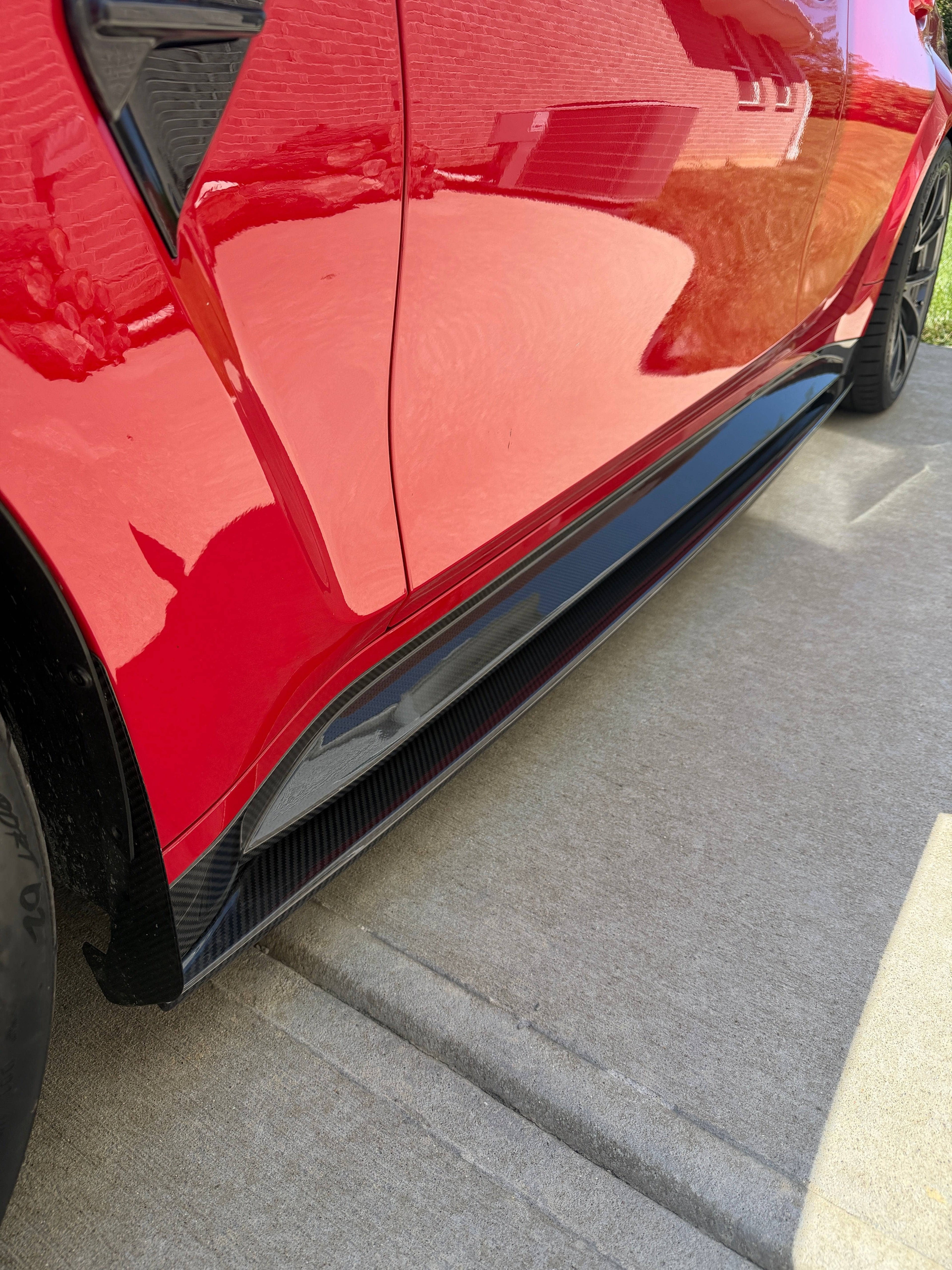 G8X Dry Carbon Fiber Side Skirt Extensions