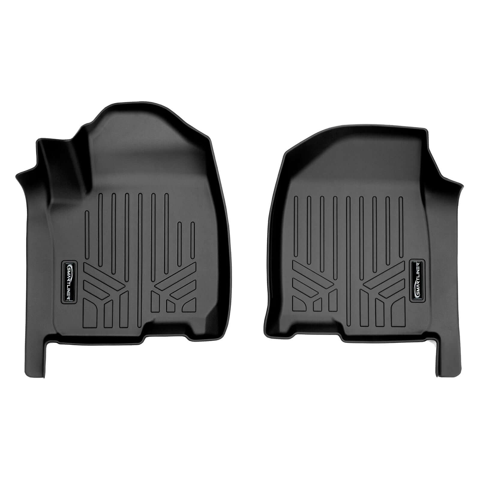 SMARTLINER Custom Fit Floor Liners For 2019-2026 Chevrolet Silverado 1500 Double Cab With 1st Row Bench Seat (No OTH Coverage) & Vinyl Flooring