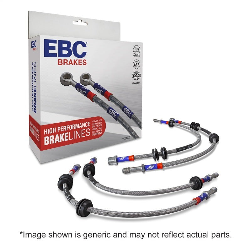 EBC 2012+ Subaru BRZ 2.0L (w/Vented Rear Rotors) Stainless Steel Brake Line Kit
