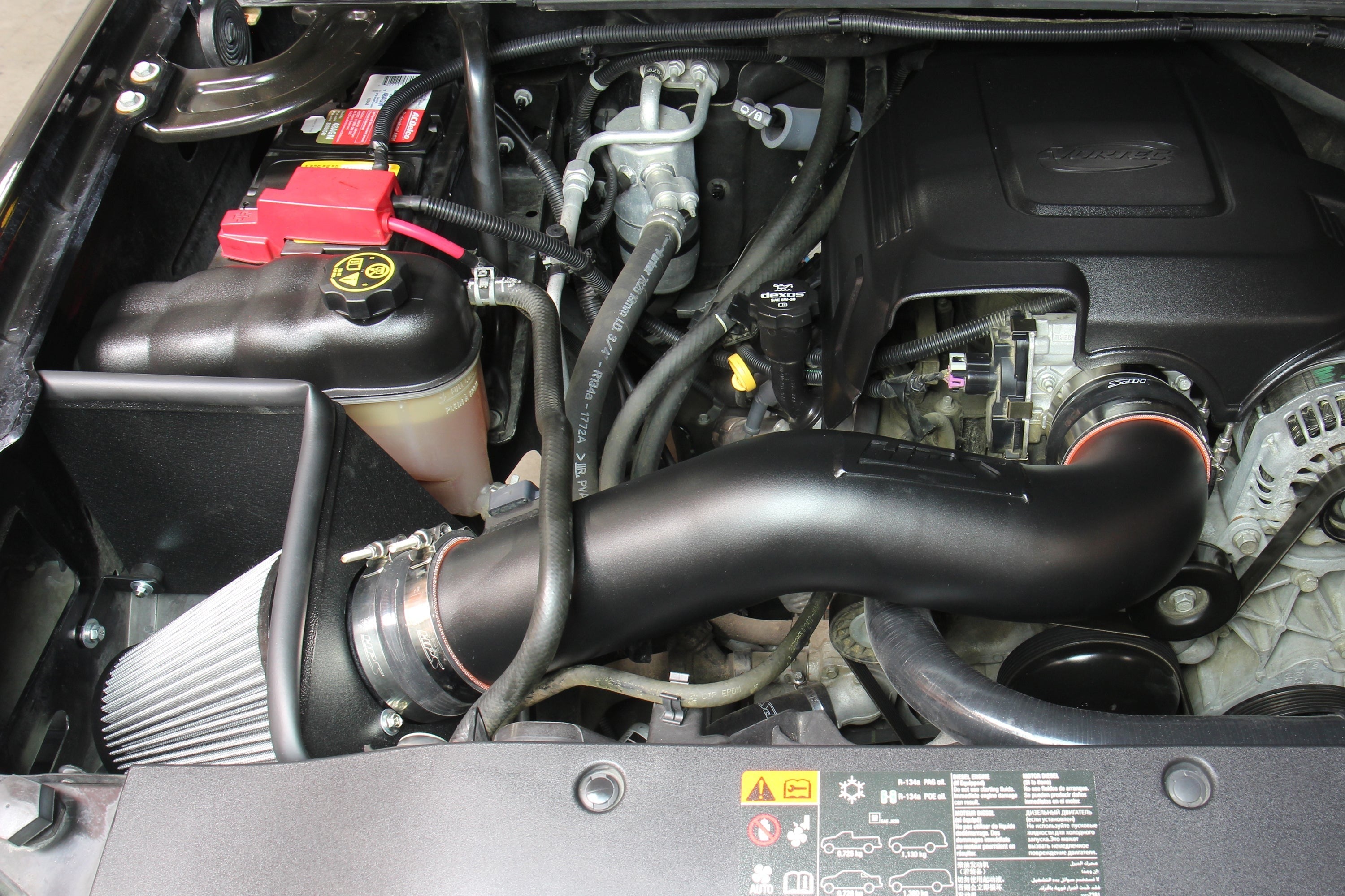 HPS Shortram Air Intake Kit 2009-2014 Cadillac Escalade 6.2L V8, Includes Heat Shield, Polish