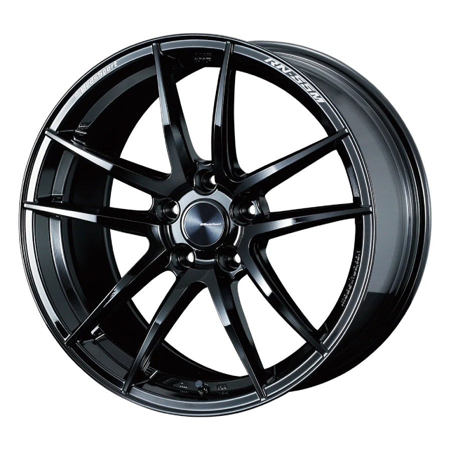 Weds RN-55M Gloss Black 18x9 +32 5x112 A90 MKV Supra GR 2020+ (Front Fitment)