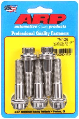 ARP M12 x 1.50 x 50 12pt SS Bolts (Set of 5)