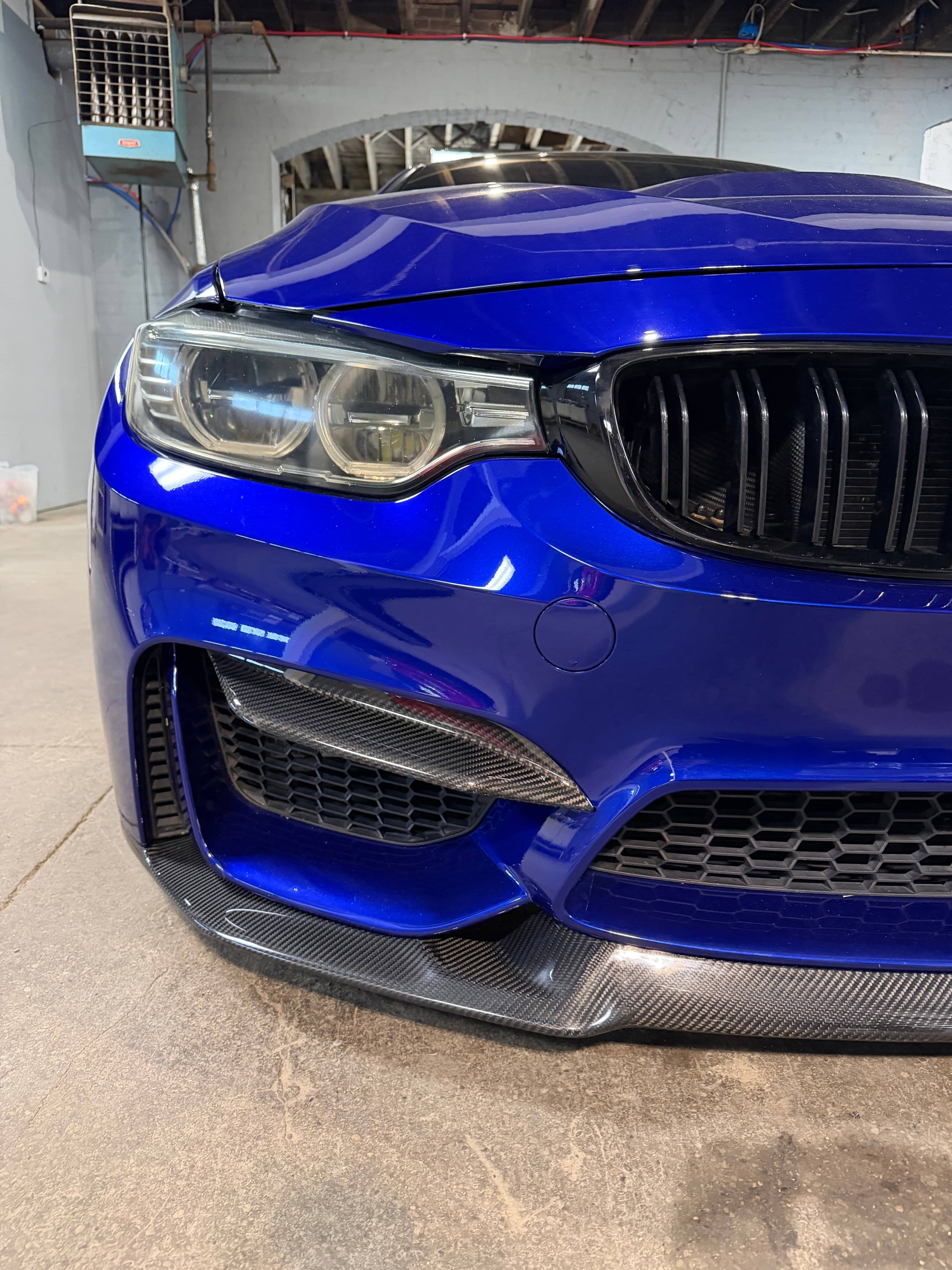 F8X Dry Carbon Fiber Upper Bumper Splitters