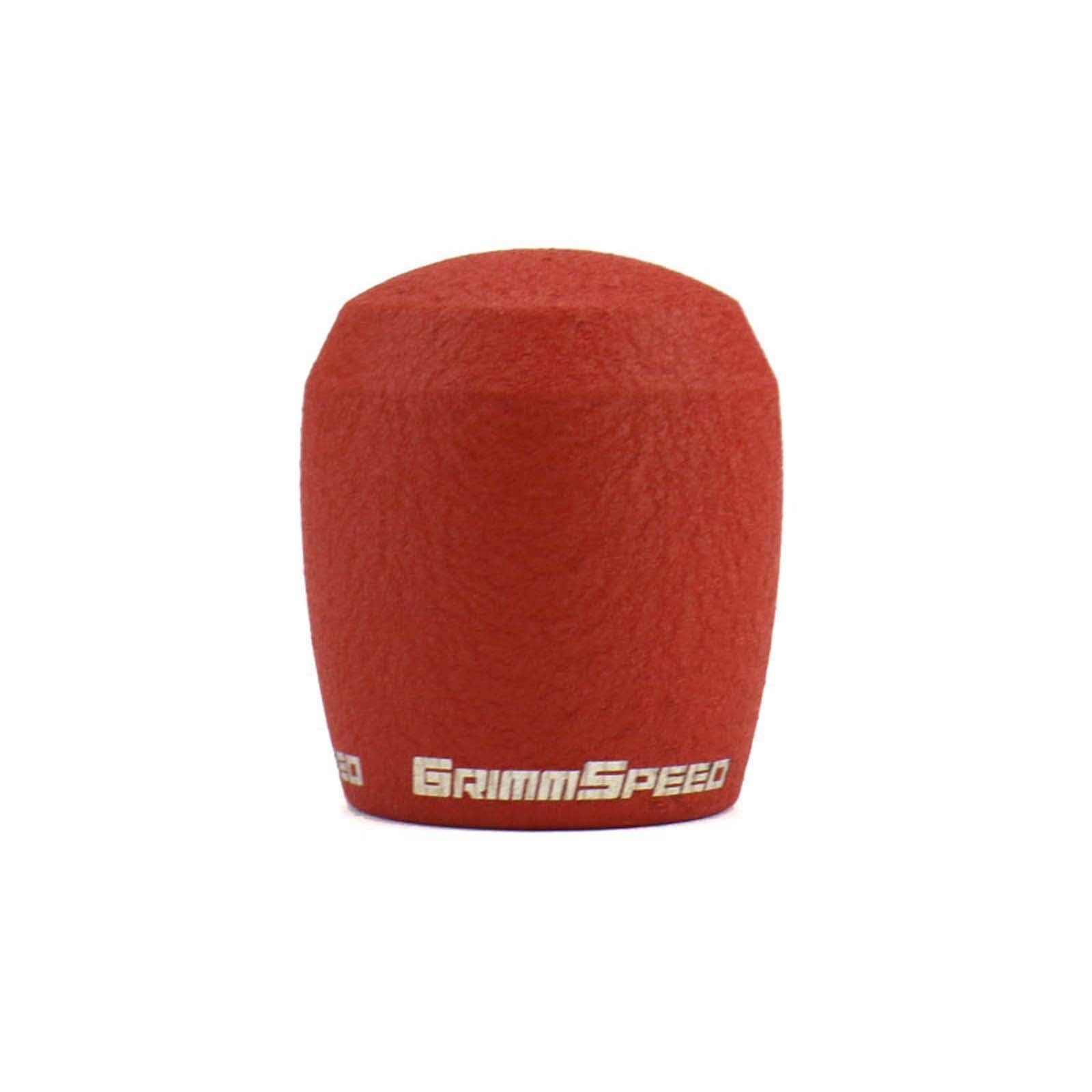 GrimmSpeed Stubby Shift Knob Stainless Steel Red - Subaru 6MT Models (inc. 2004+ STI / 2013+ BRZ)