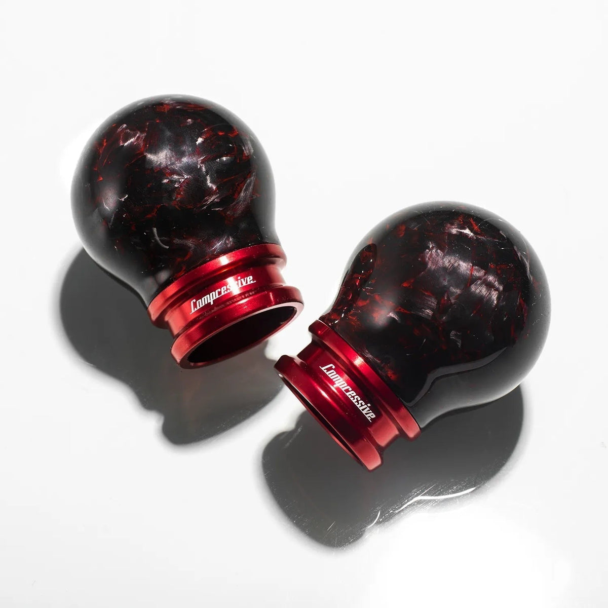 Compressive Tuning Red Forged Carbon Shift Knob - Height Adjustable M12x1.25mm - Subaru Models