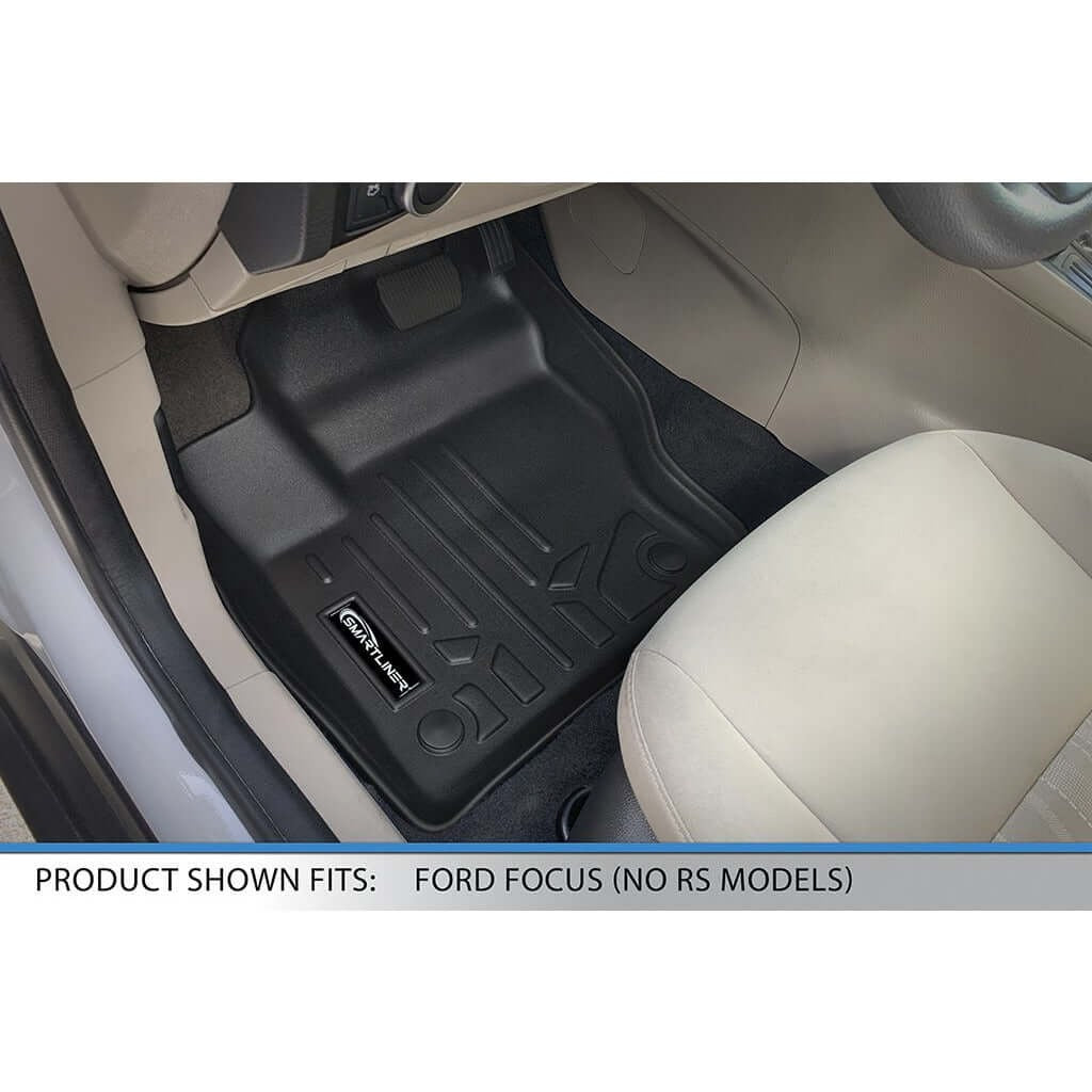 SMARTLINER Custom Fit Floor Liners For 2012-2018 Ford Focus Sedan (No SR or Electric Models)