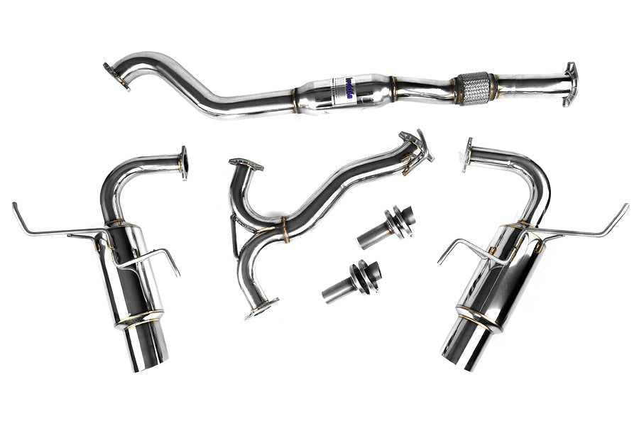 Invidia Dual N1 Resonated Exit Exhaust (Polished) - 2008-2014 Subaru WRX / STI (Sedan Only) / 2009-2014 Forester XT