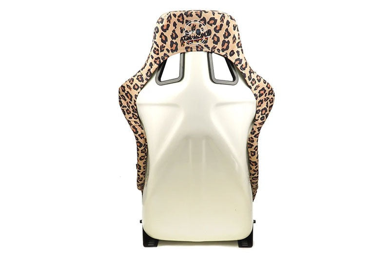 NRG Innovations FRP Bucket Seat Prisma Savage Edition - Brown Cheetah (Large) - Universal