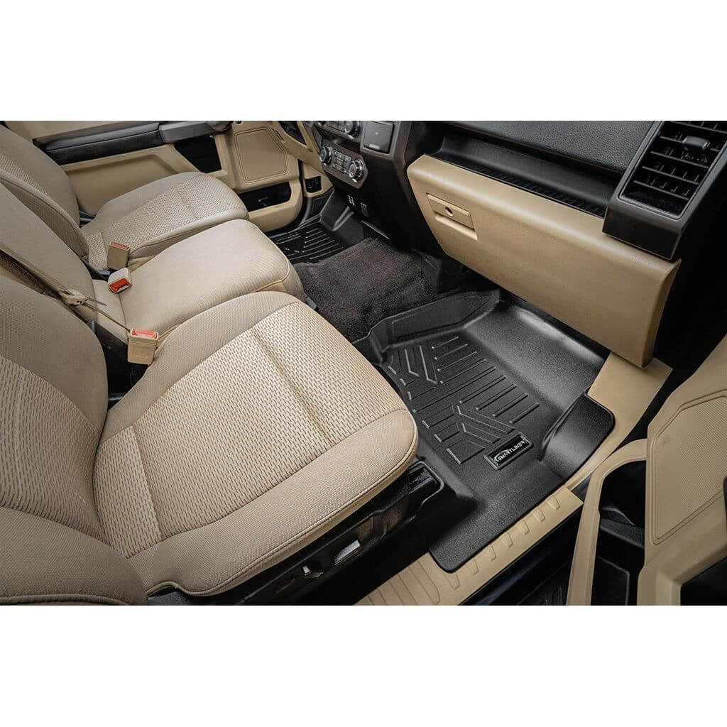 SmartCoverageTM Floor Liners For 2015-2026 Ford F-150 (1st Row Bucket) & OEM 2nd Row Under Seat Storage