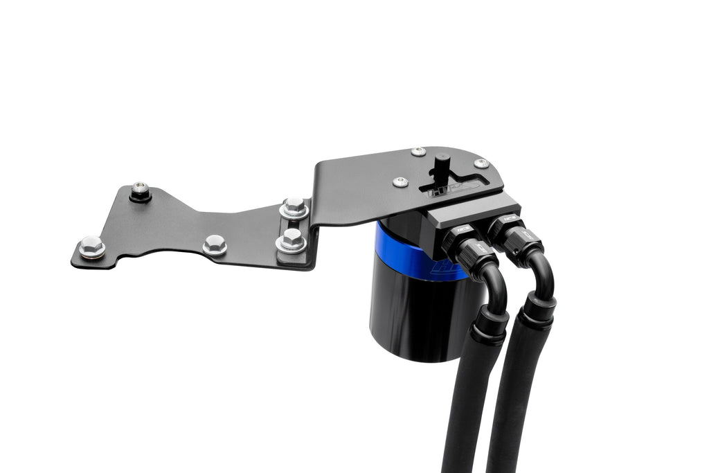 HPS Performance Aluminum Oil Catch Can Kit 2010-2015 Lexus IS350 C 3.5L V6, Blue, 860-025BL