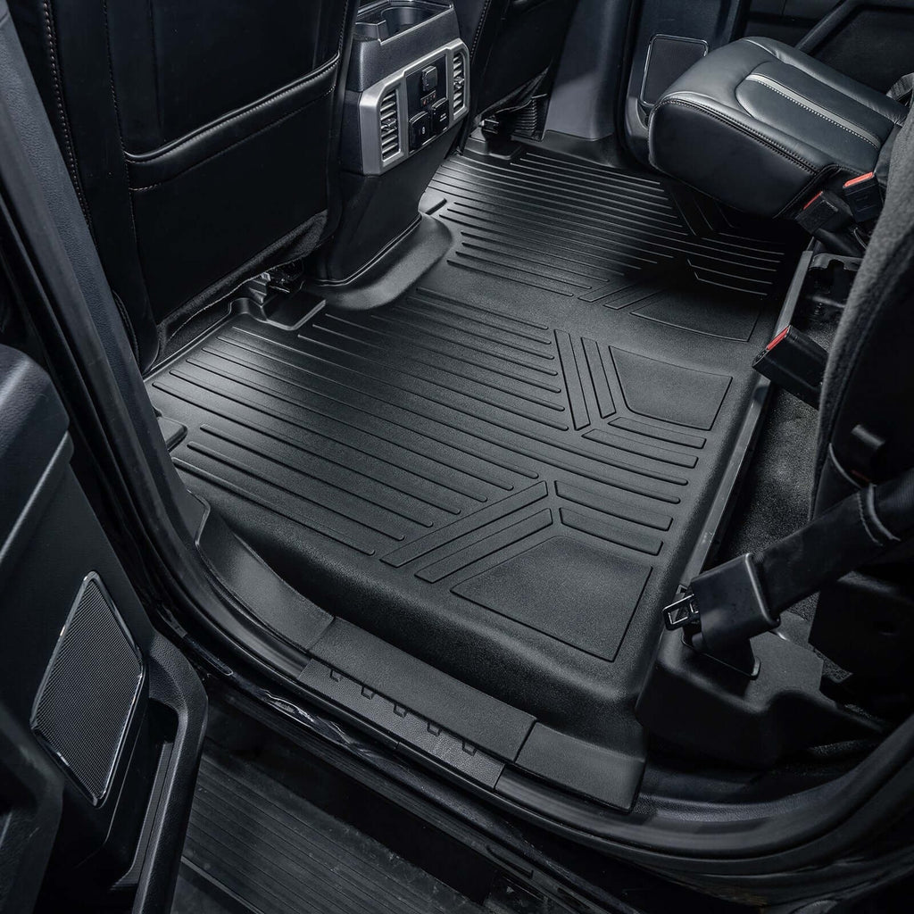 SMARTLINER Floor Liners for 2022-2026 Ford F-150 Lightning Only fits with 2nd Row Bucket seats without under seat fold-flat storage