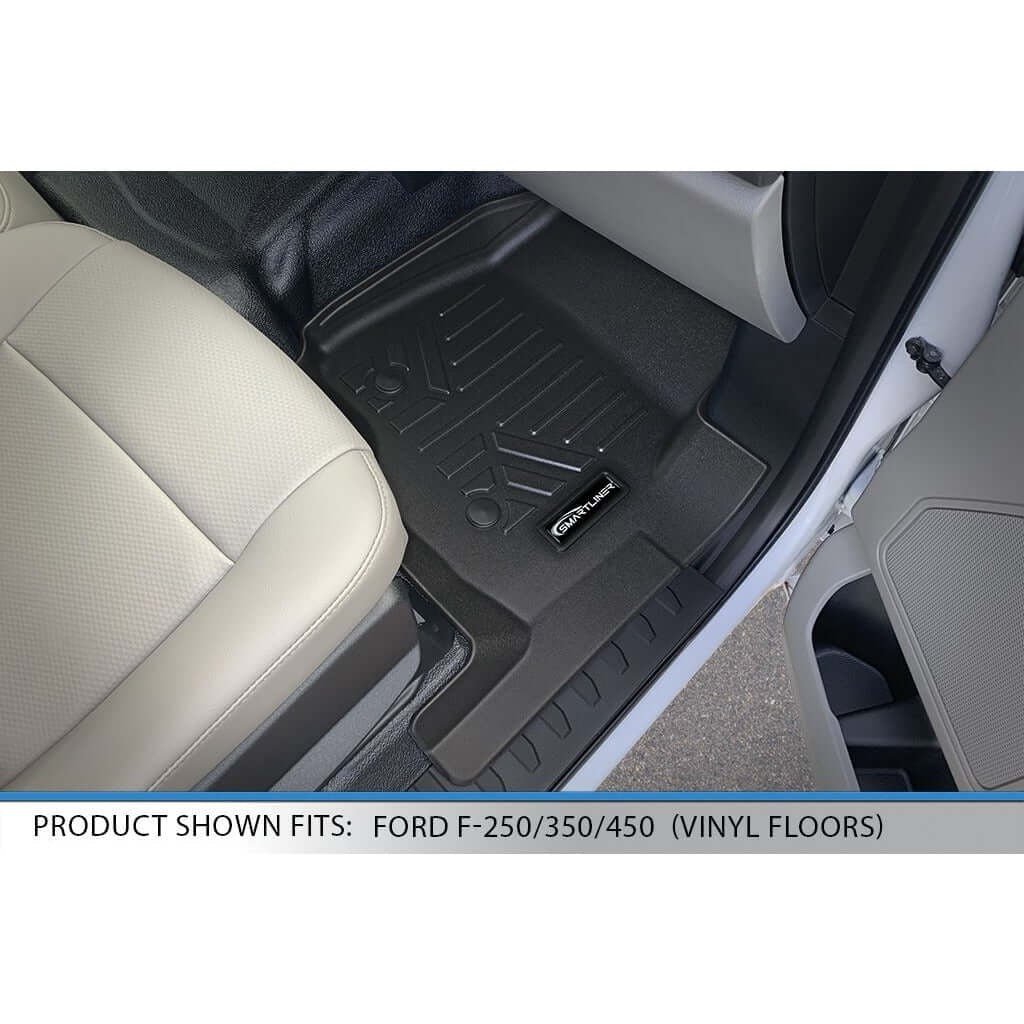 SMARTLINER Custom Fit Floor Liners For 2017-2026 Super Duty Crew Cab with Vinyl Flooring
