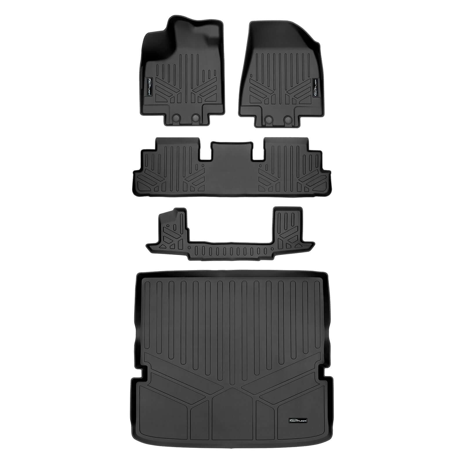 SMARTLINER Floor Liners for 2022-2026 Nissan Pathfinder (7 Passenger)