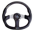 NRG 350mm Carbon Fiber Steering wheel Silver Oval Shape - Universal
