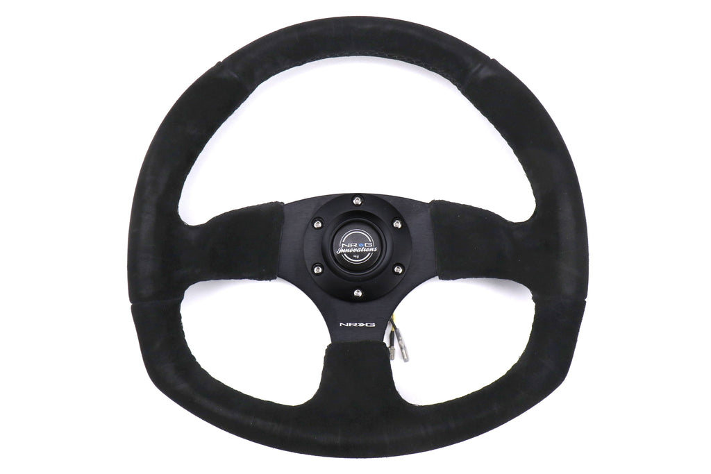 NRG ST-009S Sport Suede Leather Steering Wheel - Universal