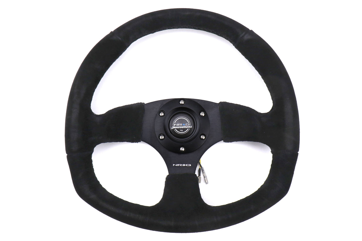 NRG ST-009S Sport Suede Leather Steering Wheel - Universal