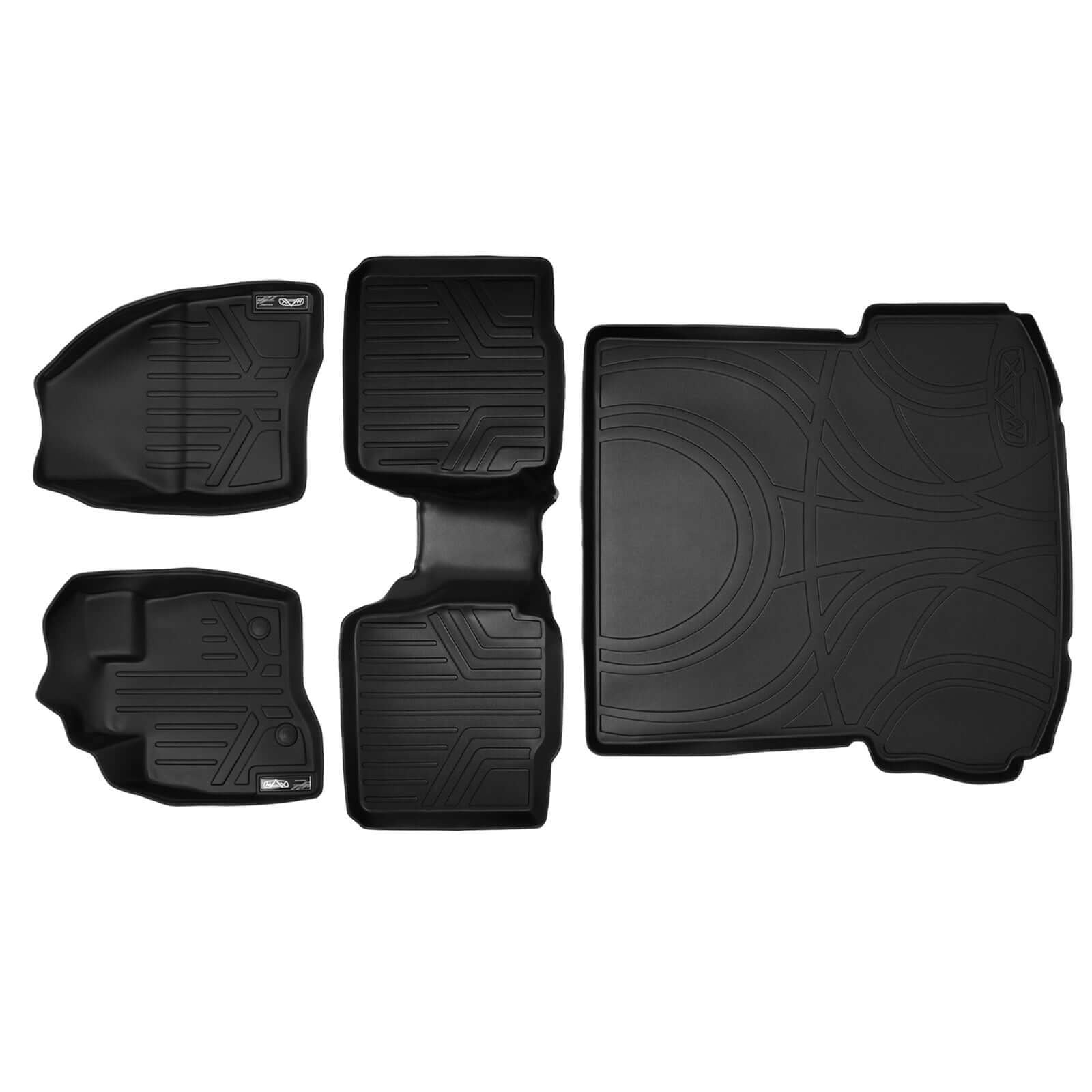 SMARTLINER Custom Fit Floor Liners For 2015-2016 Ford Explorer with 2nd Row Center Console
