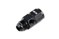 HPS Performance AN Male to Female Fuel Pressure Gauge Adapter with 1/8" NPT Female Port, Aluminum, Black