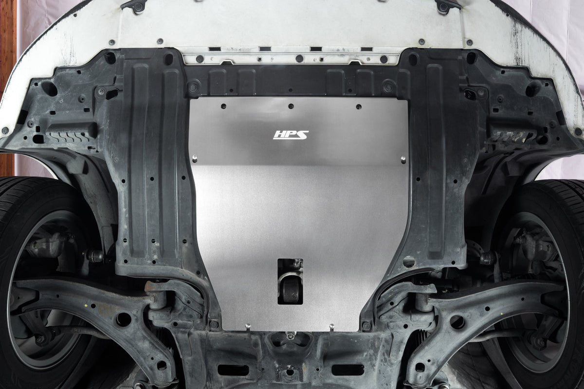 HPS Performance Aluminum Front Under Tray Skid Plate 2009-2013 Honda Fit 1.5L, SP-105
