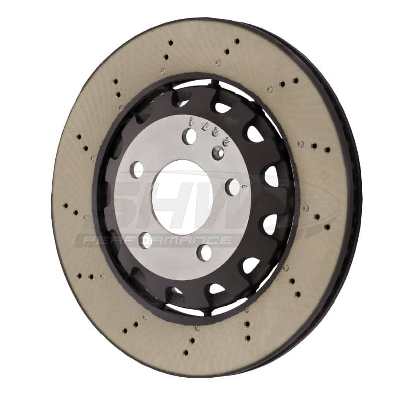 SHW 18-20 Audi RS5 2.9L (Excl Ceramic Brakes) Rear Drilled & Dimpled LW Brake Rotor (8W0615601G)