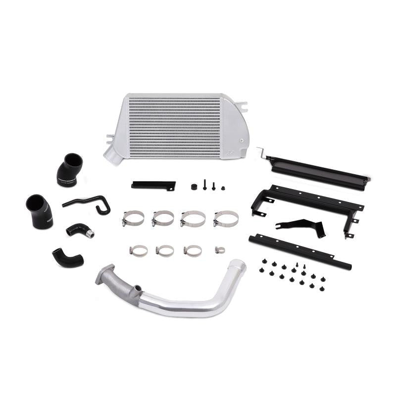 Mishimoto Performance Top Mount Intercooler and Charge Pipe Kit - 2015+ WRX-Polished Pipe, Silver Intercooler