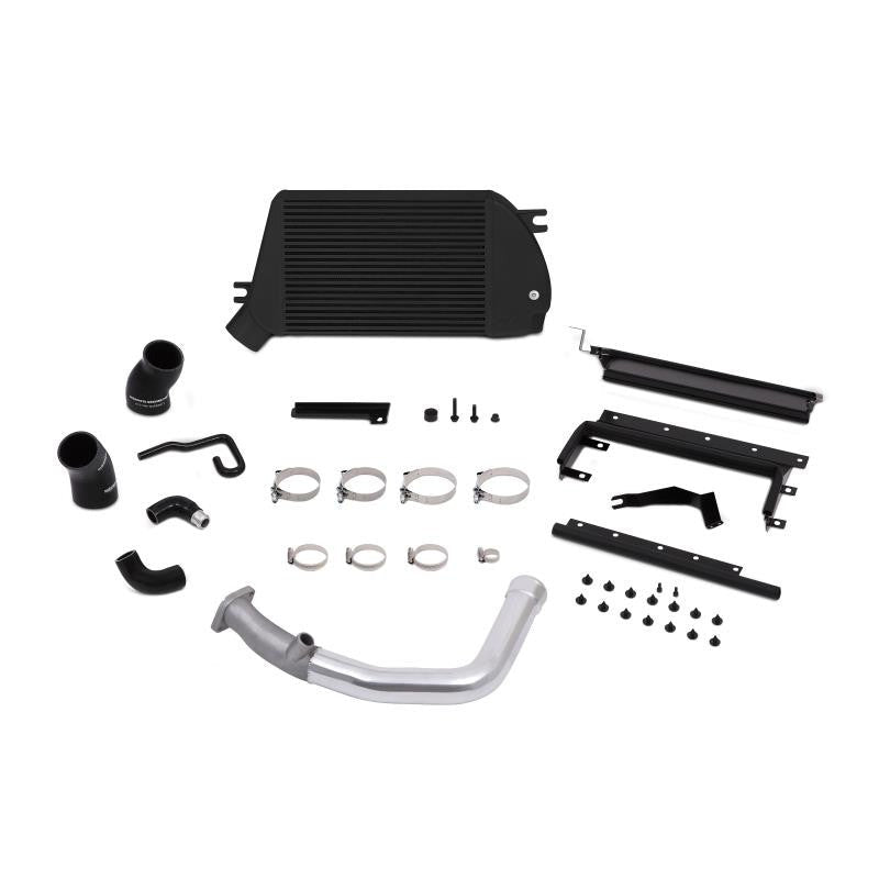 Mishimoto Performance Top Mount Intercooler and Charge Pipe Kit - 2015+ WRX-Polished Pipe, Black Intercooler