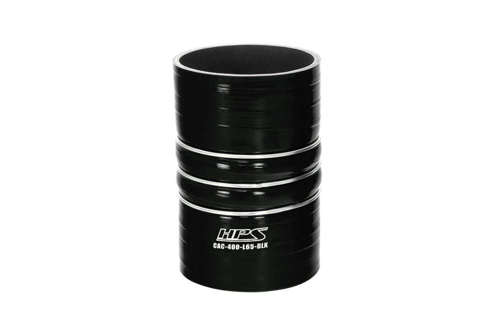 HPS 4" ID Silicone Charge Air Cooler CAC Hose Double Hump Coupler Bellow Hot Side, Ultra High Temp 4-ply Aramid Reinforced