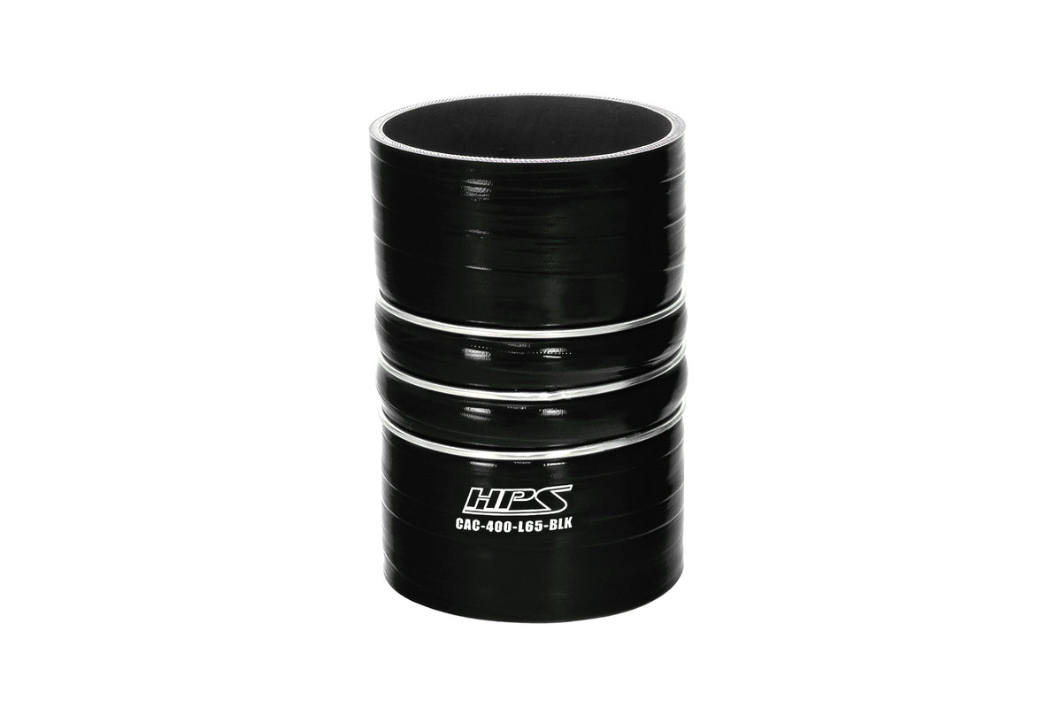 HPS 4" ID Silicone Charge Air Cooler CAC Hose Double Hump Coupler Bellow Hot Side, Ultra High Temp 4-ply Aramid Reinforced