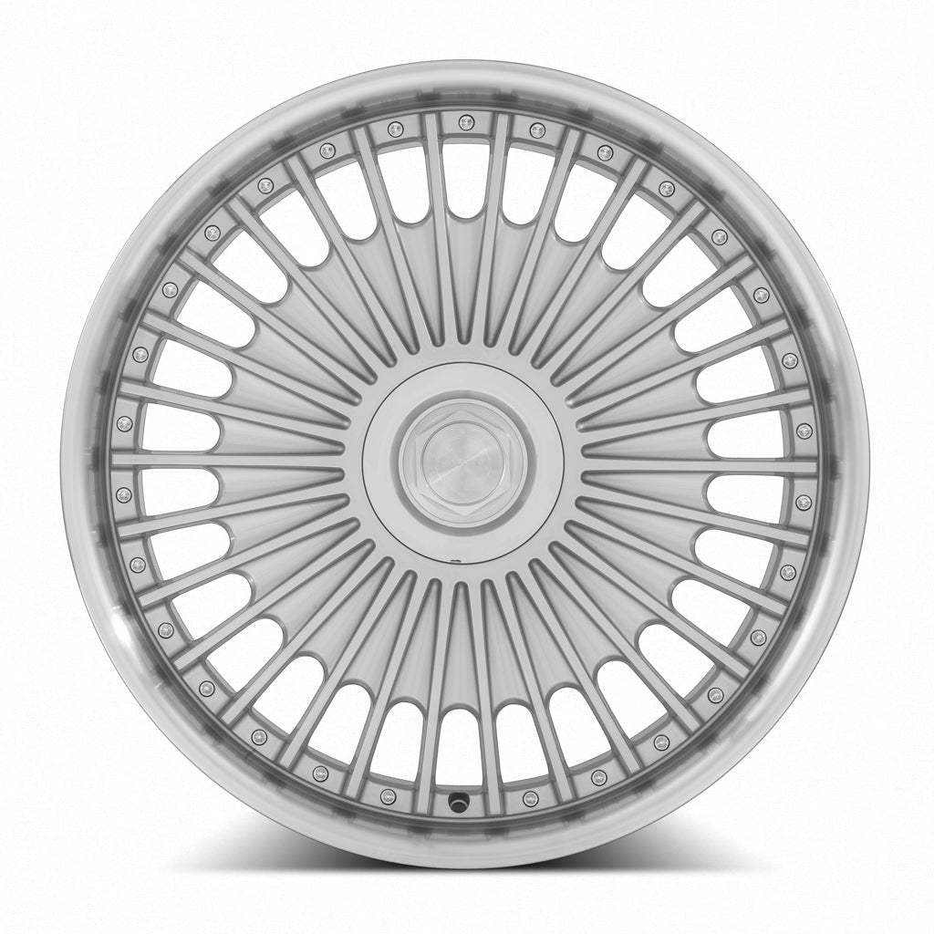 MRR VP4 22" 5x120 Silver Machined Lip