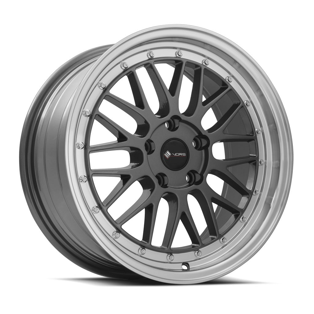 VORS VR8 17" 4x100 Hyper Black Machined Lip