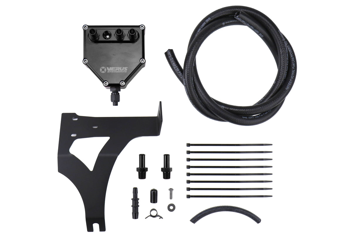 Verus Engineering Dual Air Oil Seperator Anodized Black - 2013-2021 Scion FR-S / Subaru BRZ / Toyota 86