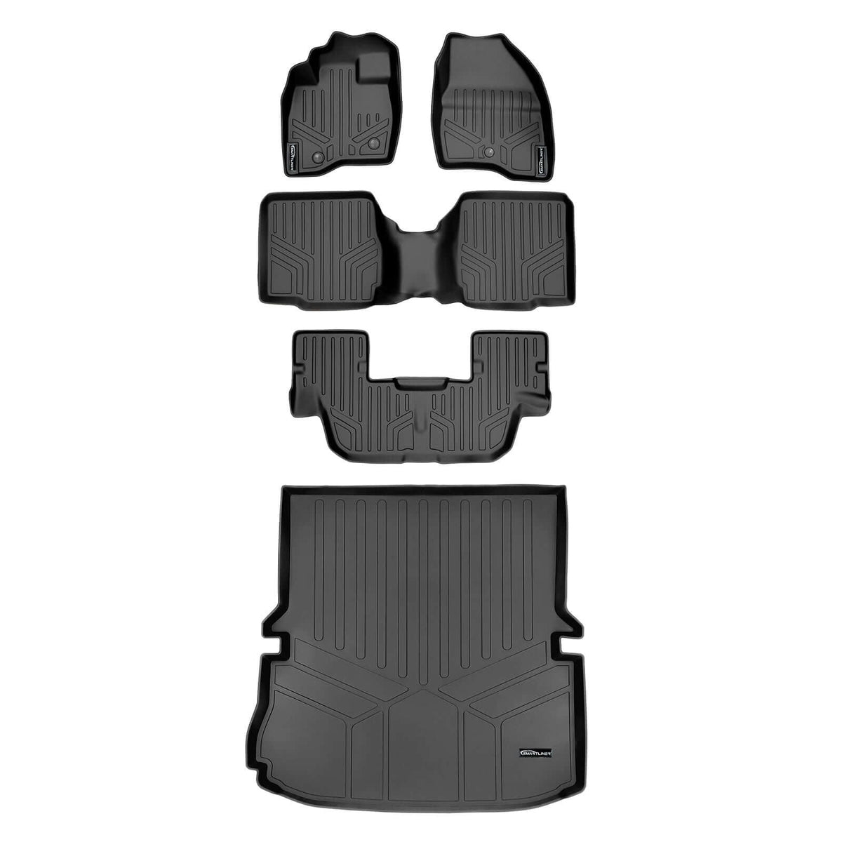 SMARTLINER Custom Fit Floor Liners For 2011-2014 Ford Explorer (with 2nd Row Center Console)