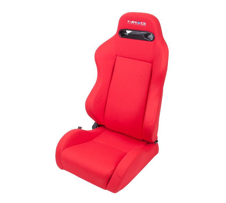 NRG Innovations Type-R Cloth Sport Seat Red w/ Red Stitch w/ logo - Universal