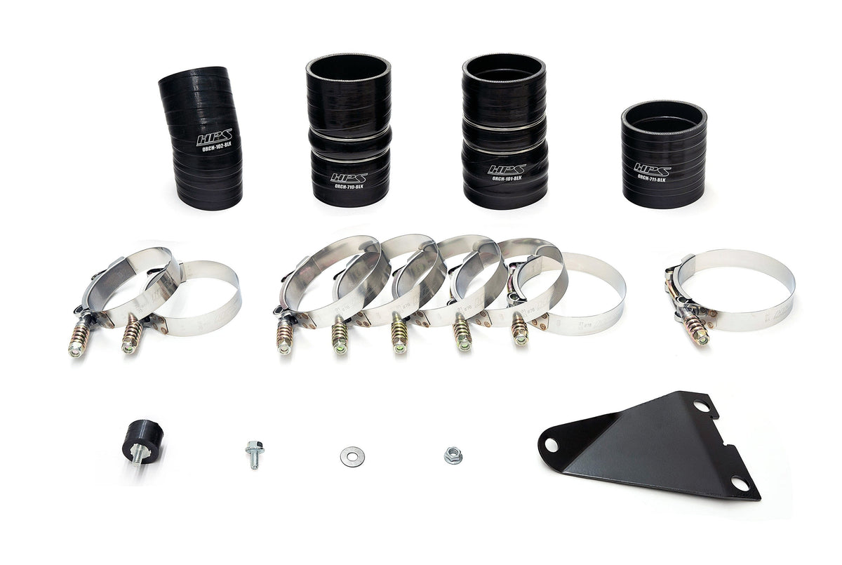 HPS Hot & Cold Side Charge Pipe with CAC Hose Intercooler Boots, 03-07 Ford F450 Superduty Powerstroke 6.0L Diesel Turbo