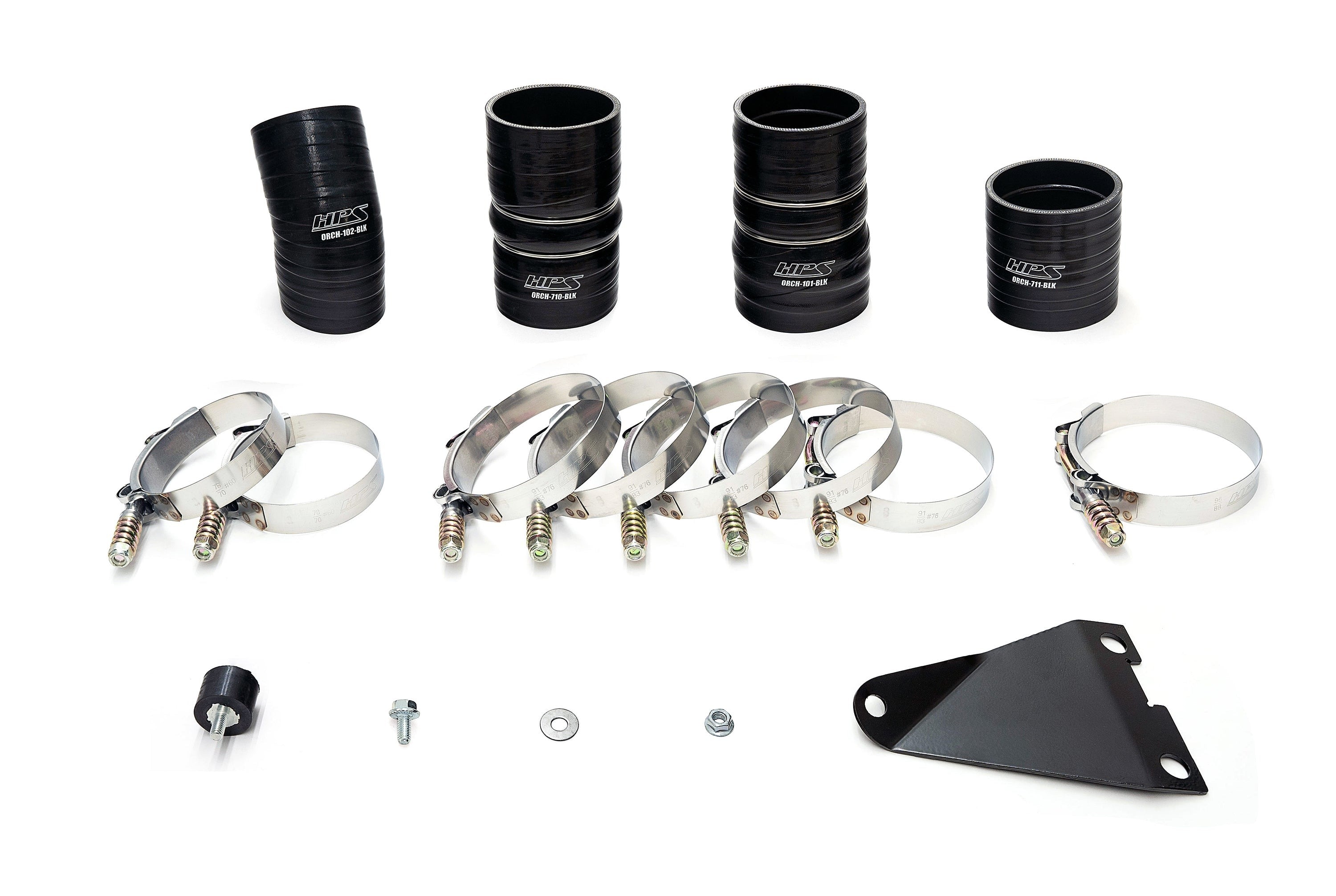HPS Hot & Cold Side Charge Pipe with CAC Hose Intercooler Boots, 03-07 Ford F450 Superduty Powerstroke 6.0L Diesel Turbo