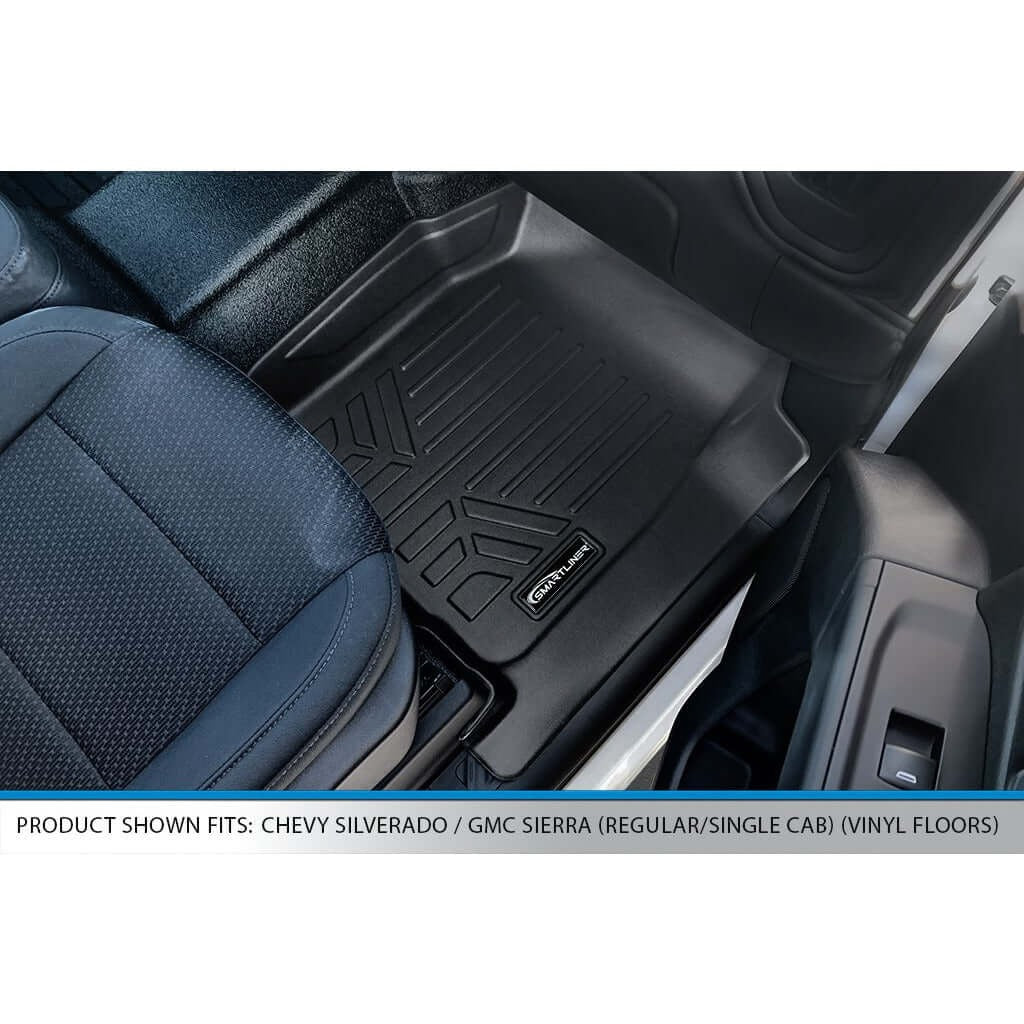 SMARTLINER Floor Liners for 2020-2026 Chevy Silverado 2500 HD | 3500 HD / GMC Sierra 1500 (Regular Cab With Vinyl And Without OTH Coverage)