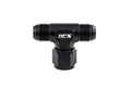HPS Performance AN Male Tee with AN Female Swivel on Side Fitting Adapter, Aluminum, Black