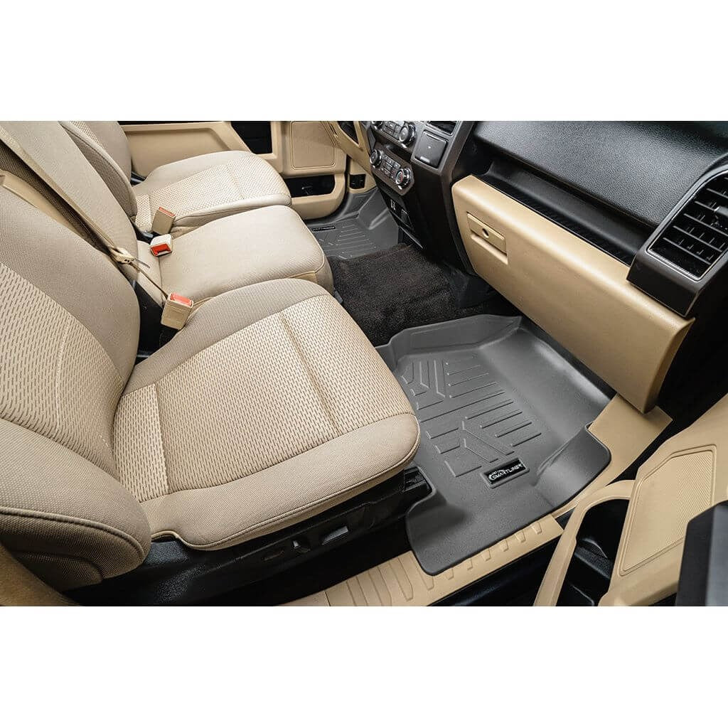 SMARTLINER Custom Fit Floor Liners For 2015-2026 Ford F-150 SuperCab with 1st Row Bench Seat with Vinyl Flooring