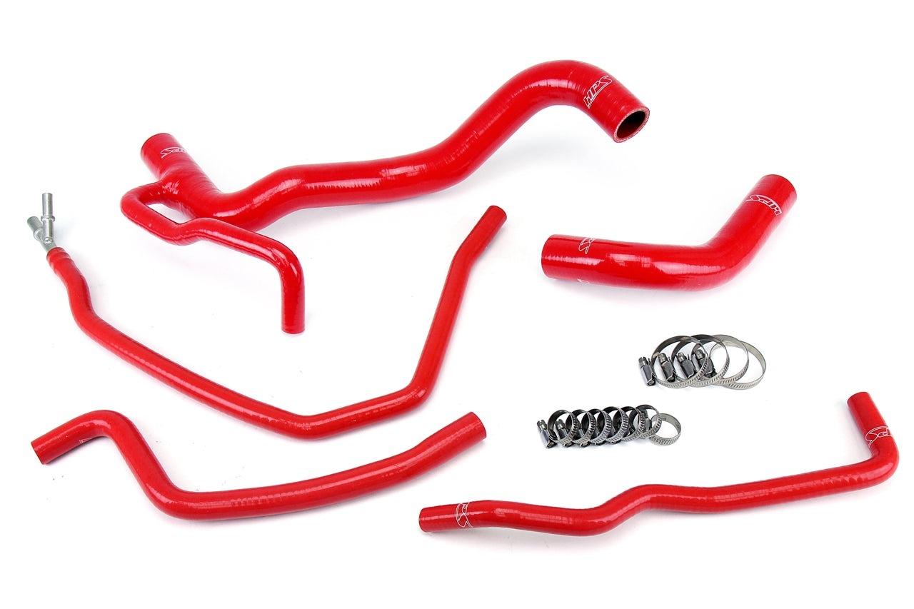 HPS Red Silicone Radiator Hose 5pcs Complete Kit Coolant Bypass Scion 11-15 tC